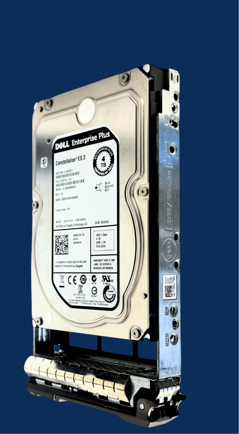 NEW Dell 4TB 7.2K 3.5" SAS 6Gb/s HDD ST4000NM0023 Enterprise Plus 0DRMYH DRMYH