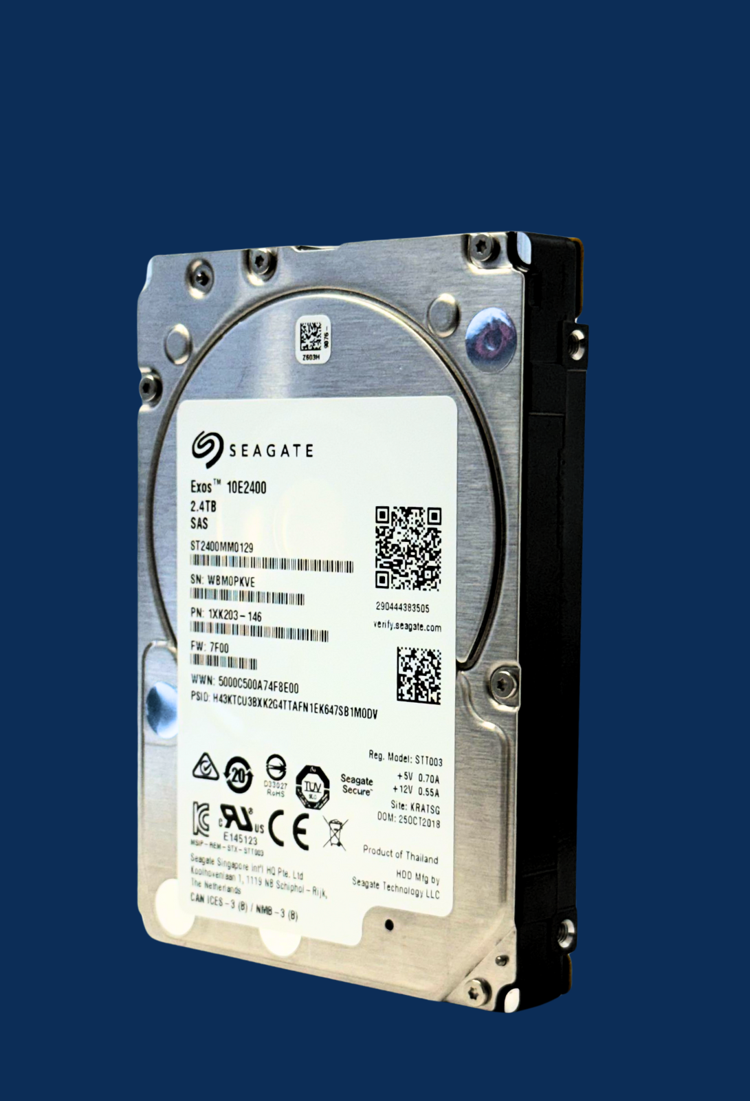 Seagate Exos 10E2400 ST2400MM0129 2.4TB 10K 2.5" SAS 12Gb/s HDD | 256MB