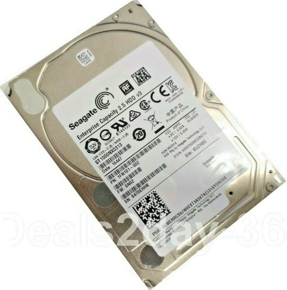 Seagate ST1000NX0313 1TB 1000GB 6GBPS SATA 2.5" 7.2K Server 128MB Hard Drive