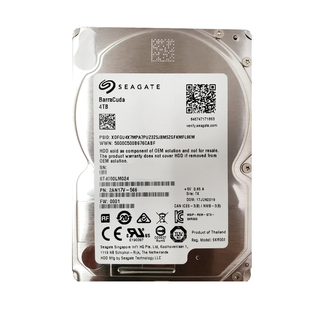 Seagate Barracuda ST4000LM024 4TB 2.5" SATA Drive 15mm not for Laptops or PS4