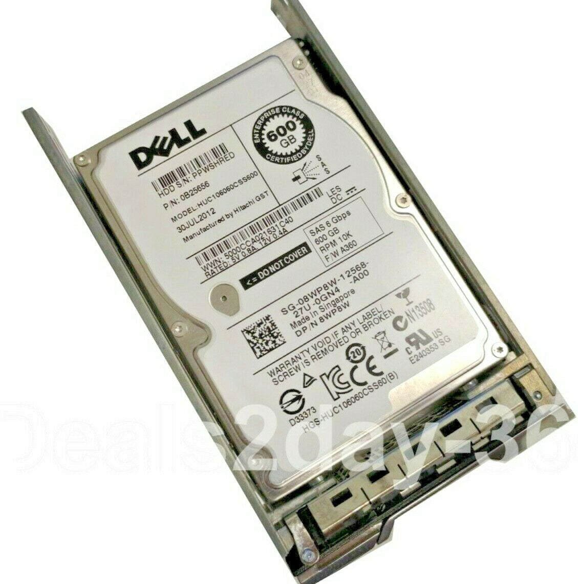 Dell 8WP8W 600GB 10000RPM 6Gb/s 2.5" SAS Drive W/ Caddy not for laptops or ps4