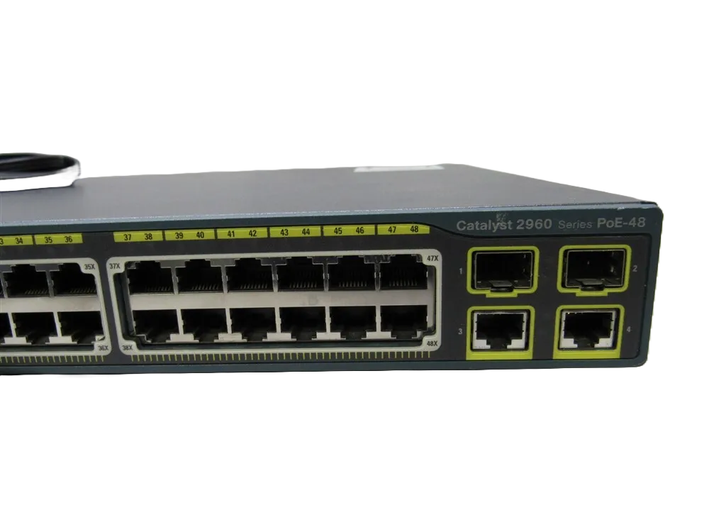 Cisco Catalyst 2960 WS-C2960-48PST-L 48-Ports Rack-Mountable Switch