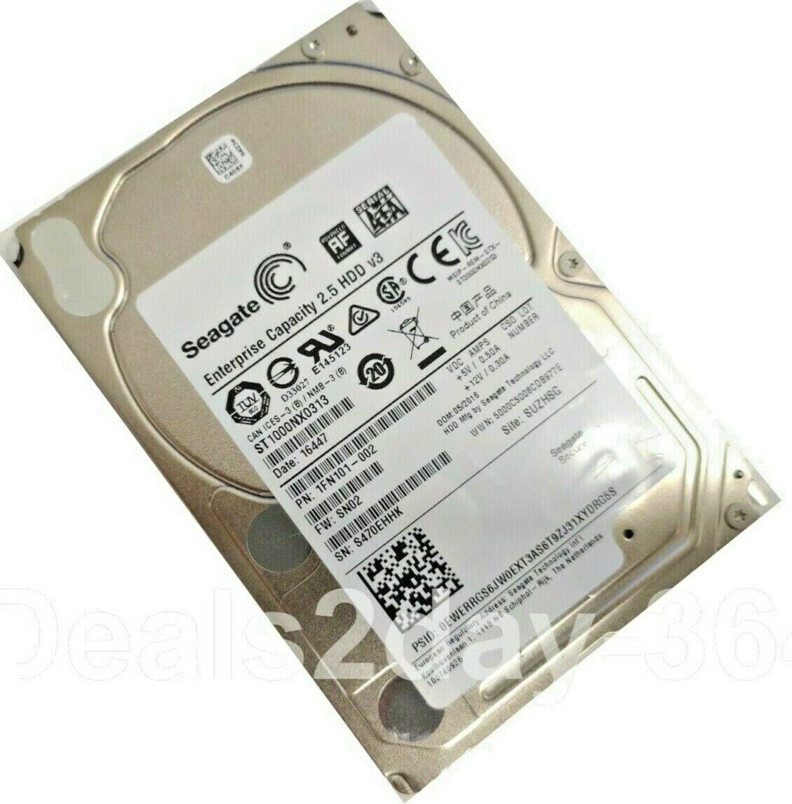 Seagate ST1000NX0313 1TB 1000GB 6GBPS SATA 2.5" 7.2K Server 128MB Hard Drive