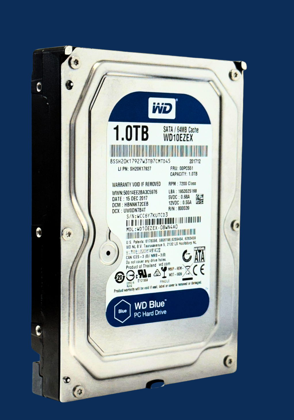 Western Digital WD10EZEX 1TB 7200RPM SATA 6Gb/s 64MB 3.5" HDD | Windows HD | 1YR