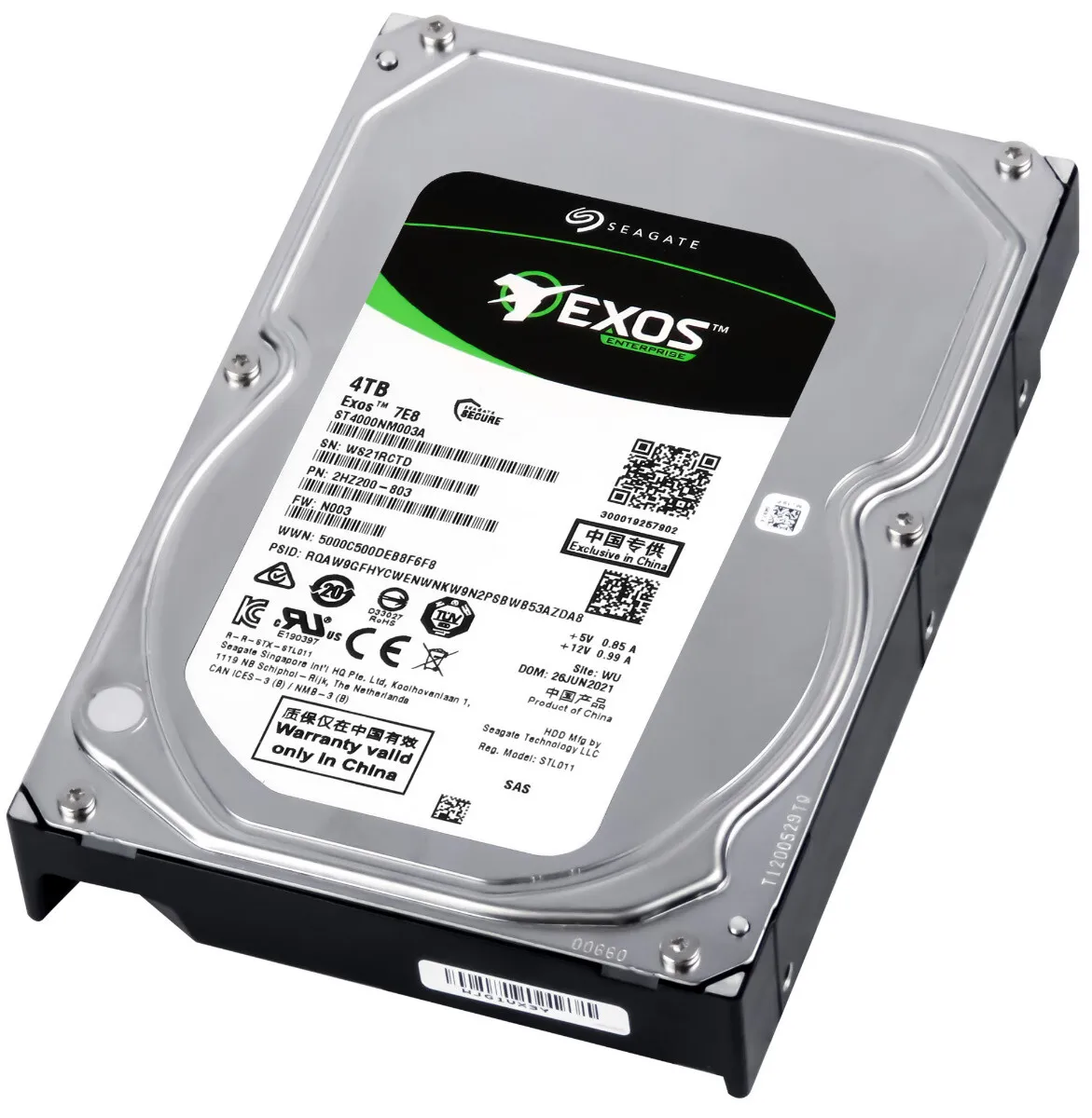 ST4000NM003A - Seagate Exos 7E8 4TB 7.2K 3.5" 12Gbps SAS Hard Drive - Brand New