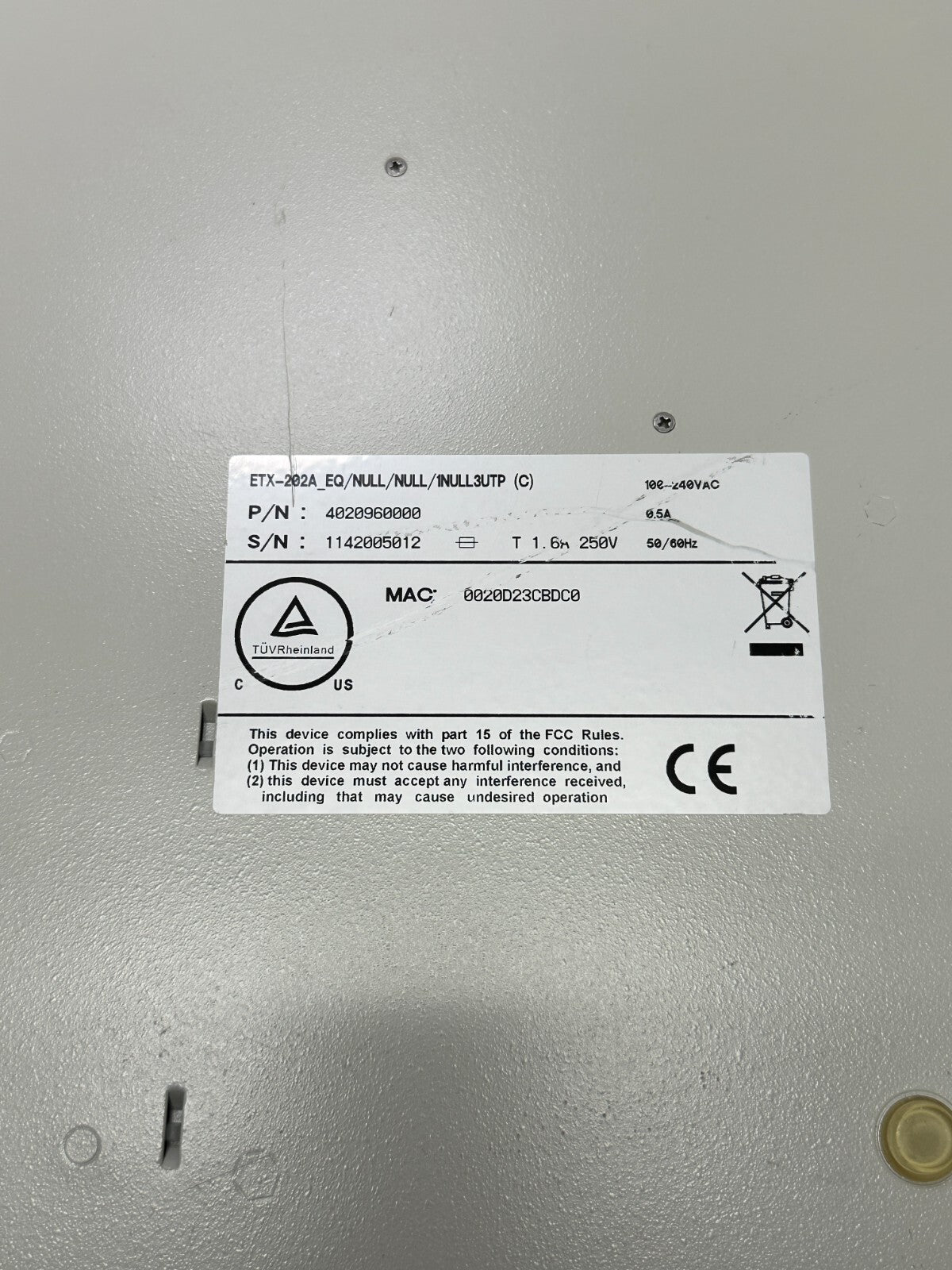RAD RAD ETX-202A/NULL/NULL/4UTP (A) 402096000 EtherAccess