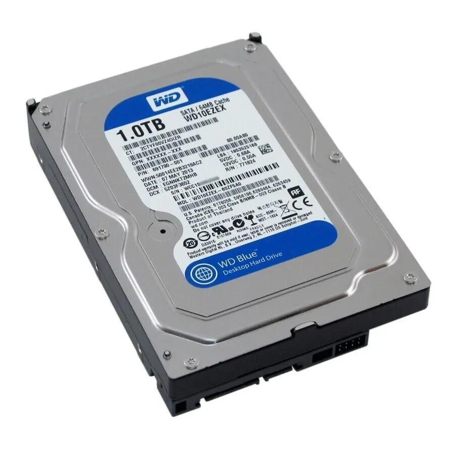 0-HOURS Western Digital WD10EZEX 1TB 7.2K RPM 6Gb/s 3.5" SATA HDD Hard Drive