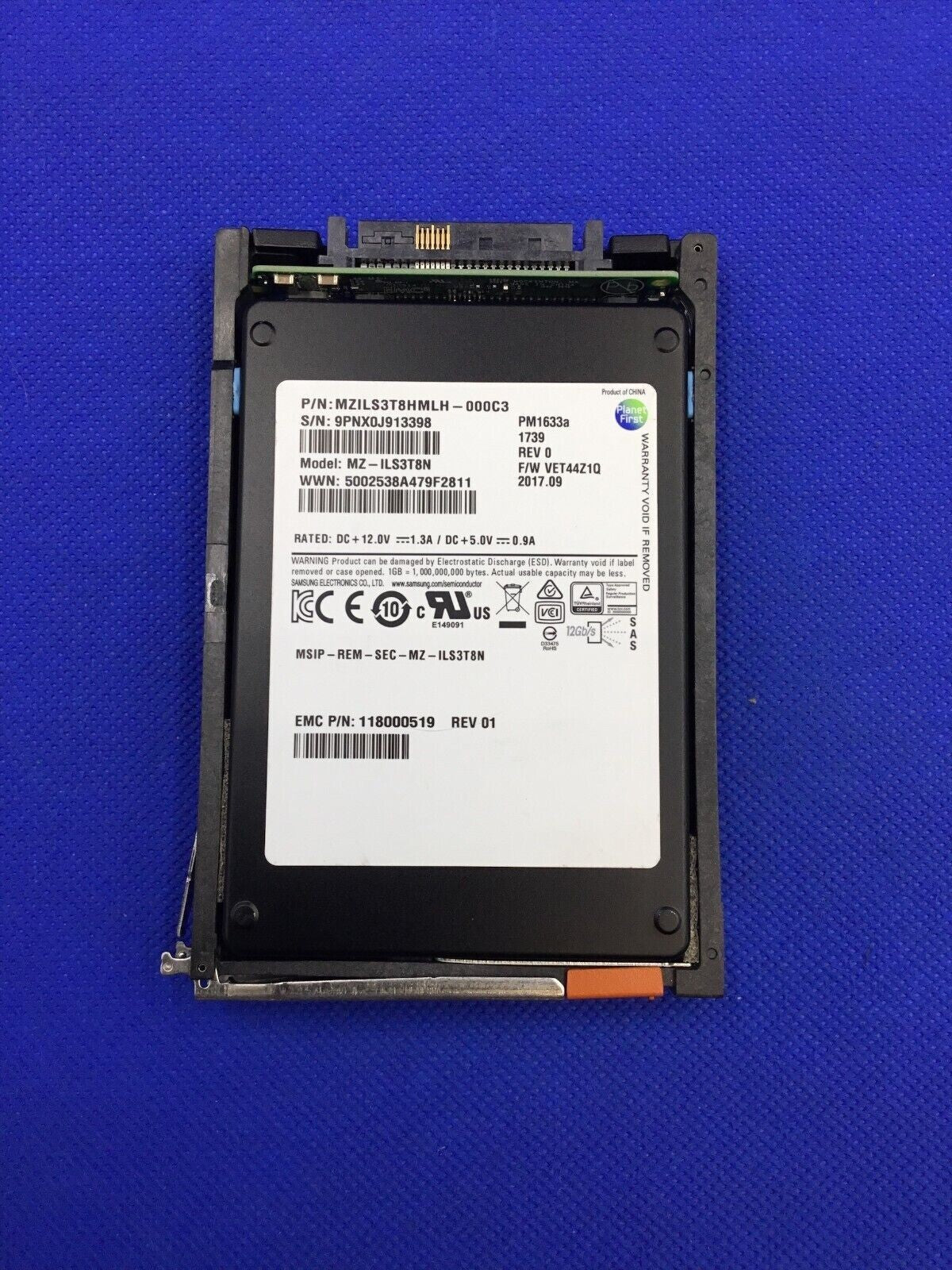MZ-ILS3T8N SAMSUNG 3.84TB SAS 12G SFF SC PM1633a SSD EMC 118000519