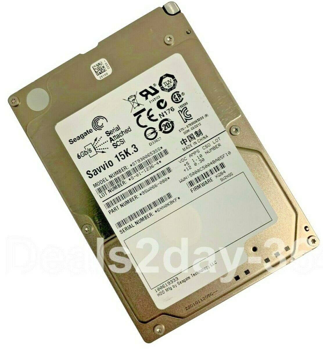 ST9300653SS Seagate 300GB 15K 6Gb/s 64MB 2.5" SAS SERVER HDD Hard Drive