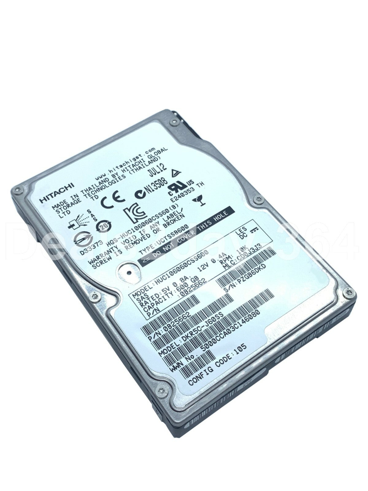 0B25662 Hitachi Ultrastar 600GB 10K 6G 64MB 2.5" SAS Hard Drive HUC106060CSS600