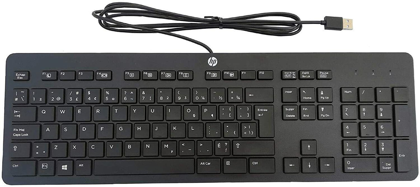 BRAND NEW HP Keyboard Business Black Slim USB Windows Enhanced P/N 803181-001