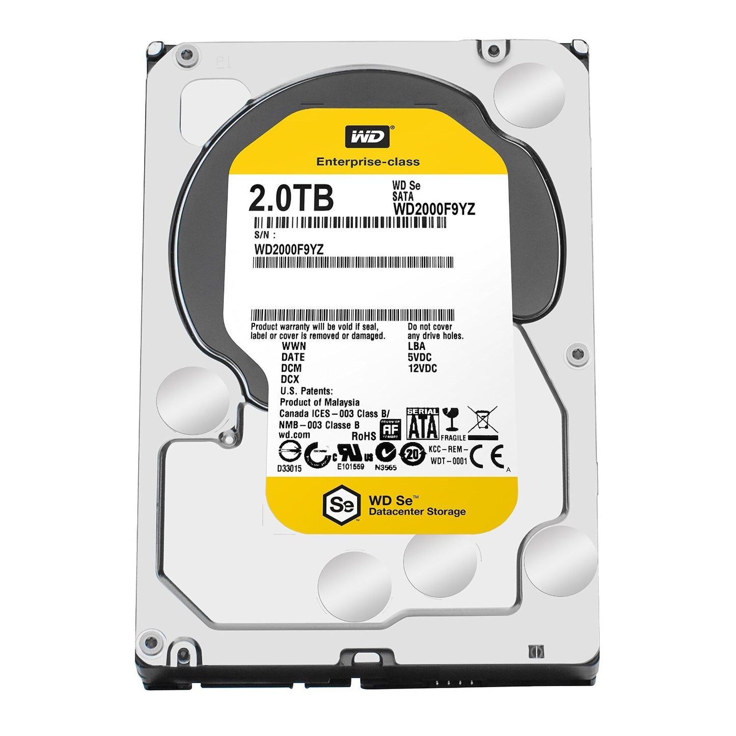 WD Se 2TB Desktop HDD 3.5" SATA 6Gb/s 64MB Cache 7200RPM WD2000F9YZ
