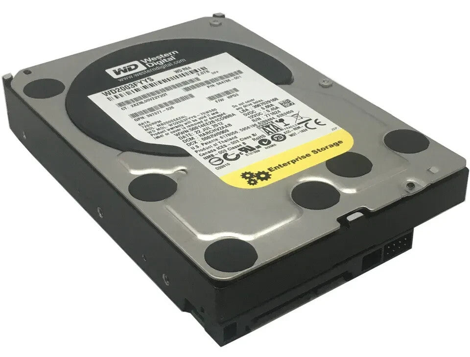Western Digital 2TB 7200RPM 3.5" SATA 3Gb/s HDD Enterprise Hard Drive WD2003FYYS
