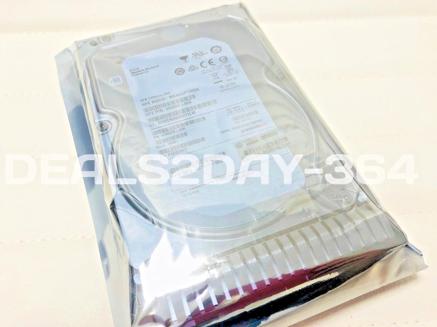 HP 4TB SAS SC HDD 7.2K 6GB 3.5" 695842-001 695510-B21 695507-008 W/ Caddy tray