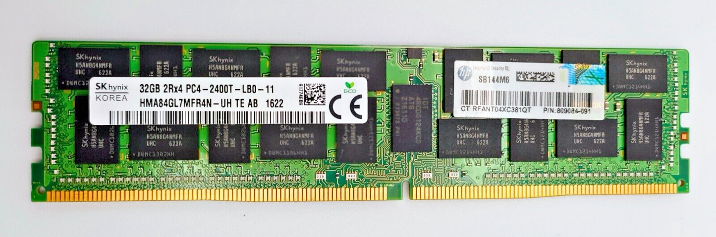 HYNIX 32GB HMA84GL7MFR4N-UH 2RX4 PC4-2400T DDR4 SERVER RAM MEMORY