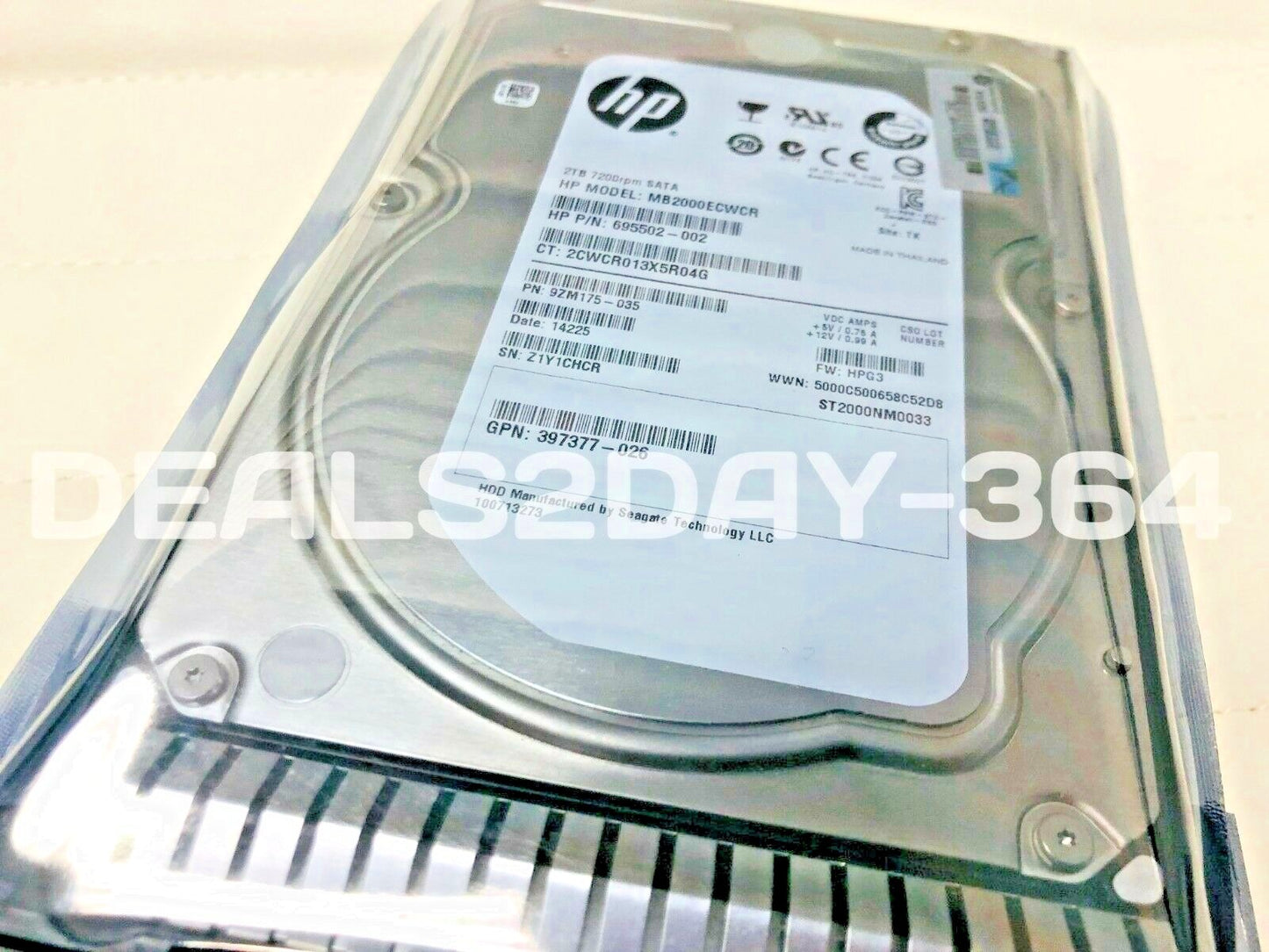 HP 658079-B21 658102-001 2TB 6G 7.2K SATA LFF 3.5 inch PROLIANT G8/9 HDD LOT 10