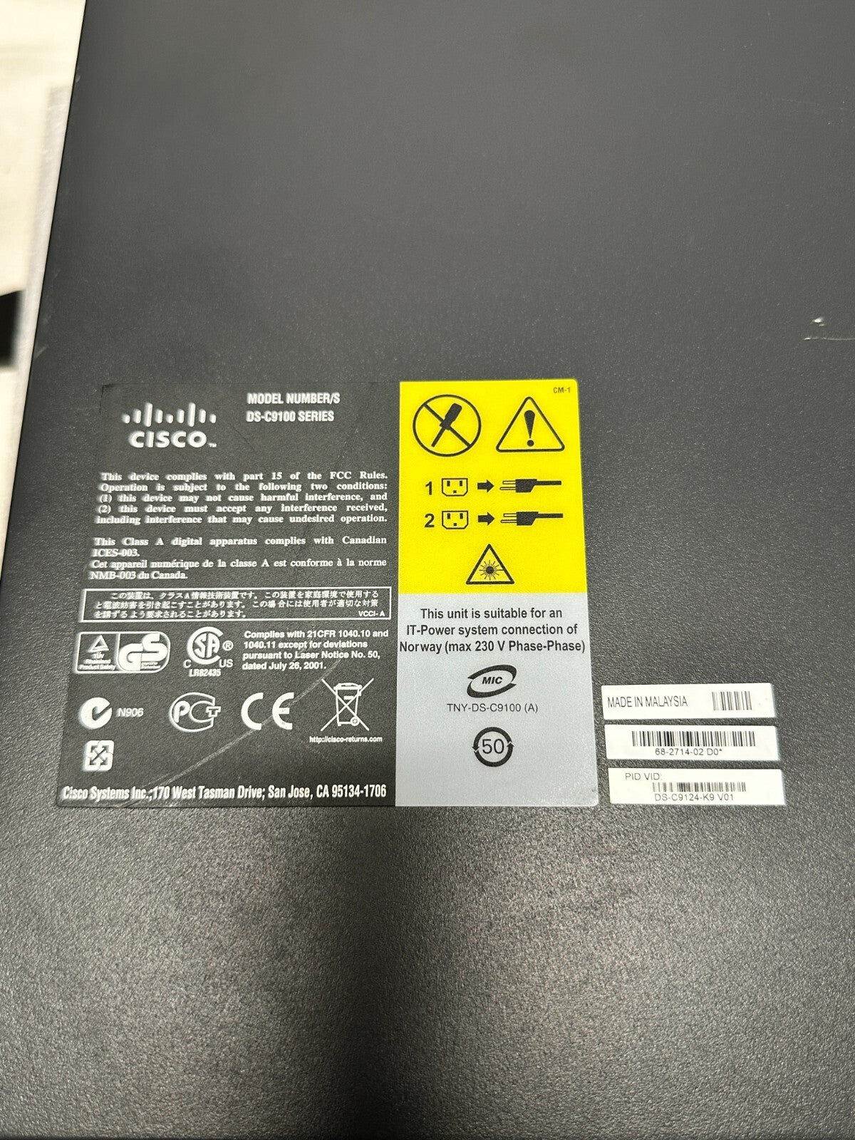 Cisco DS-C9124-K9 MDS 9124 24 Port Multilayer Fabric Switch