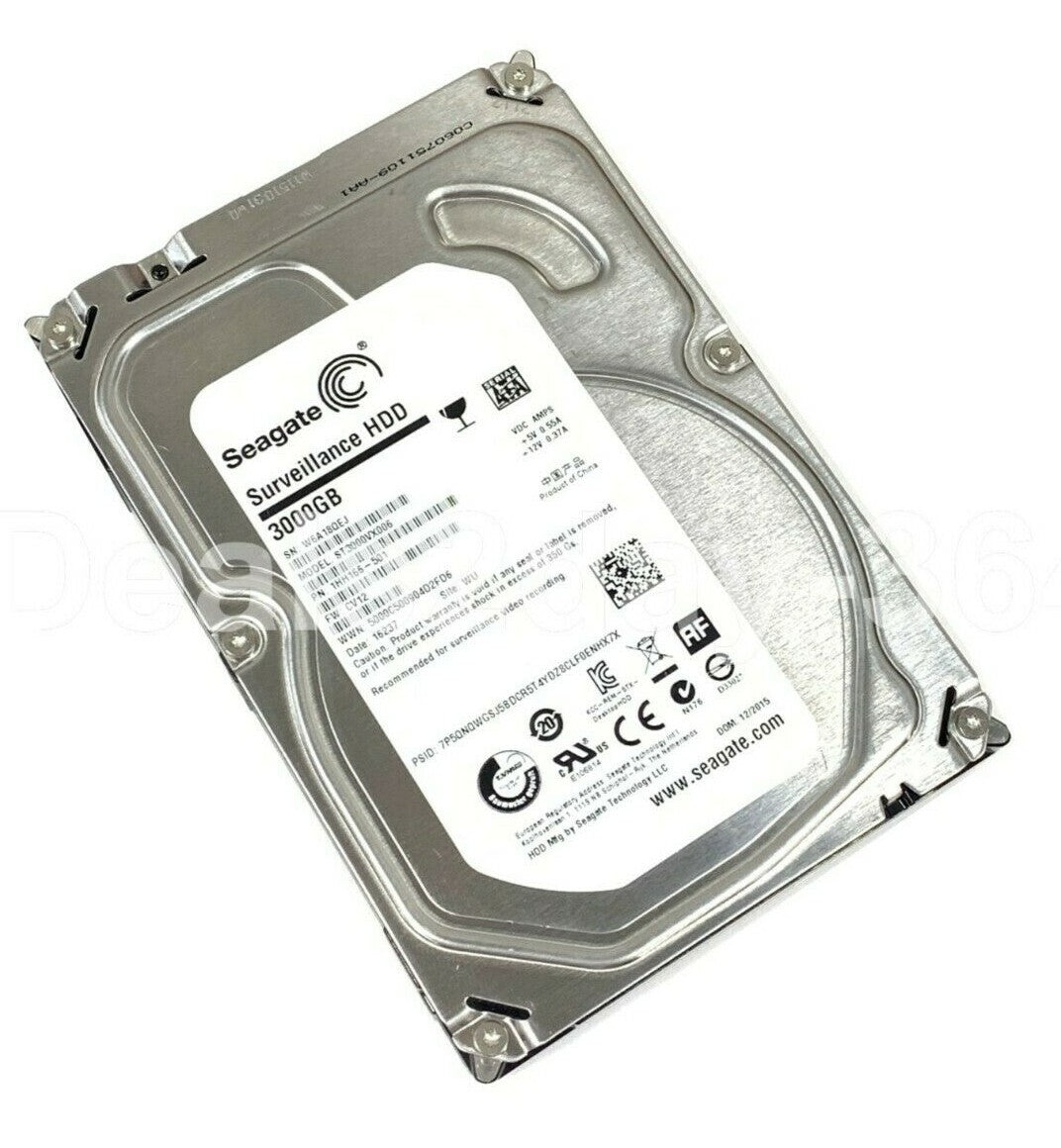 ST3000VX006 Seagate Surveillance 3TB 5900RPM SATA 6Gbps 64MB Cache 3.5-inch