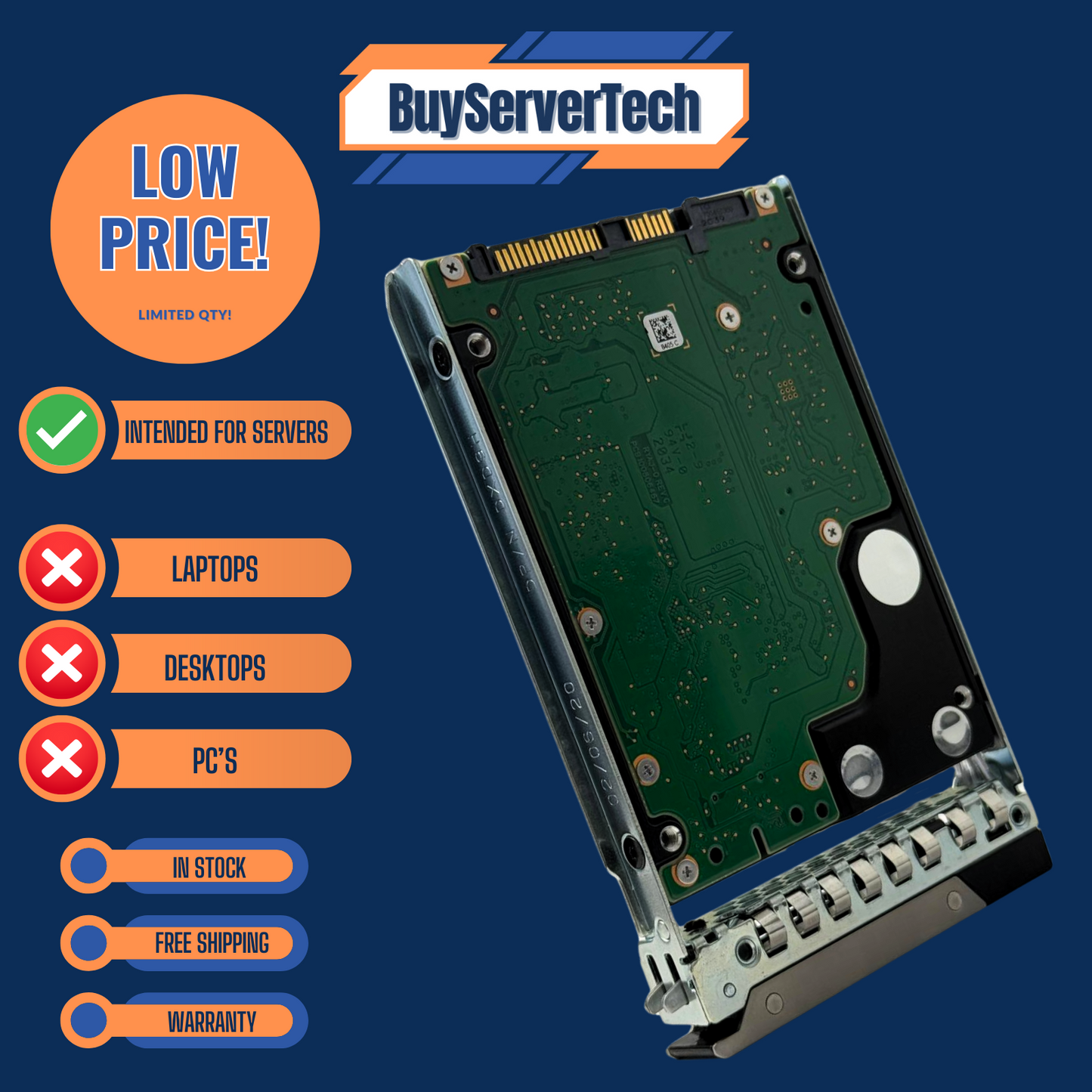 Dell RWR8F 2.4TB 10K SAS 12Gbps 2.5" HDD ST2400MM0159 256MB Cache 0HRS + 2YR WTY
