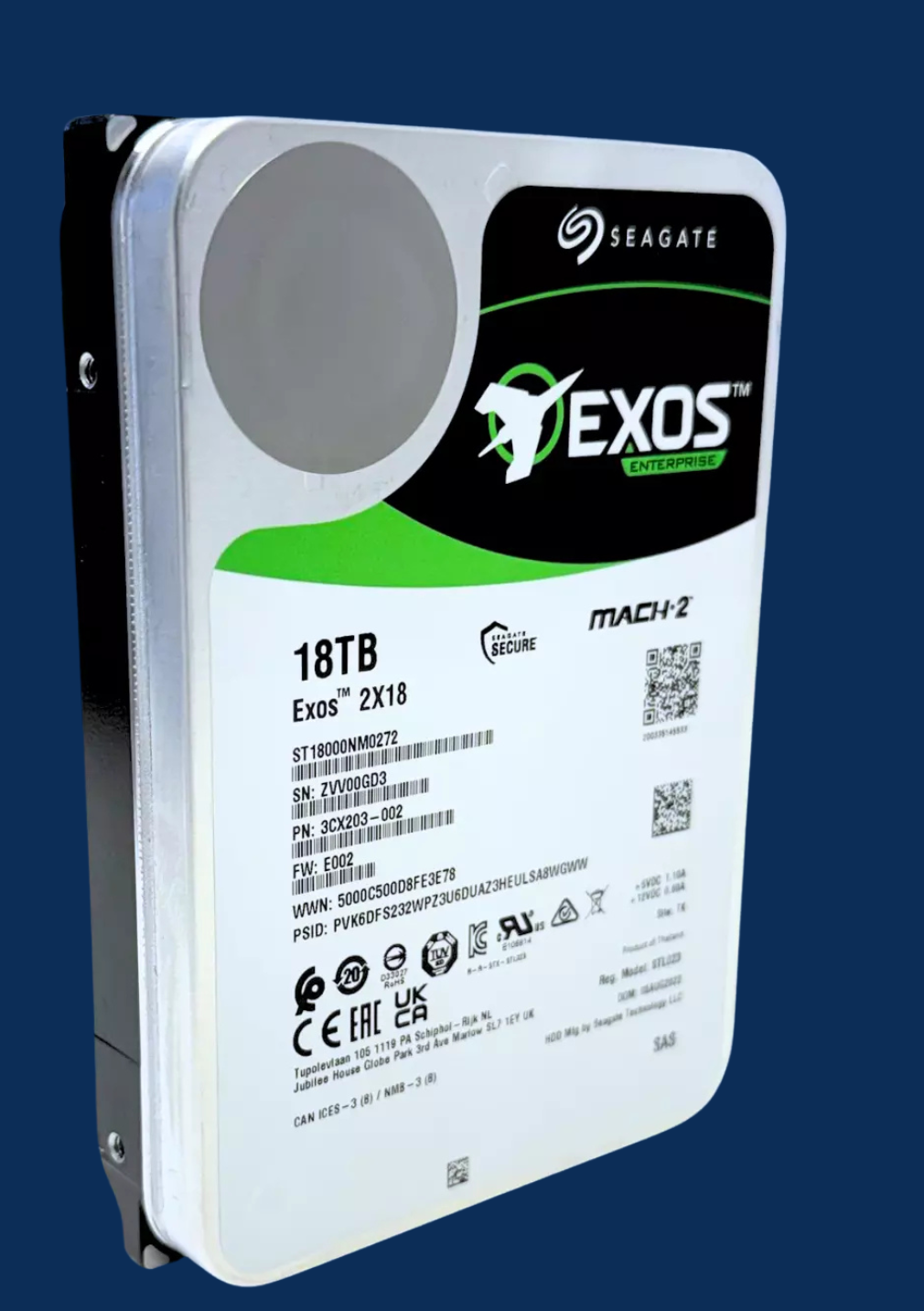 SEAGATE EXOS 2X18 ST18000NM0272 18TB 3.5 7.2K SAS-3 256MB ENTERPRISE 512/4KN HDD