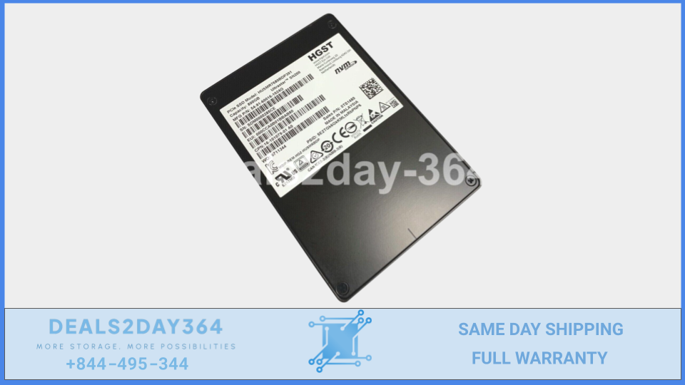 HGST Ultrastar SN200 PCIe NVMe 800 GB SSD Solid State Drive HUSMR7680BDP301
