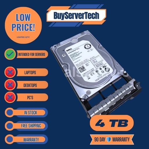 Dell 0529FG 4TB 7.2K RPM 3.5" SAS 12Gb/s HDD w/Caddy Enterprise Server Hard Drive ST4000NM0023