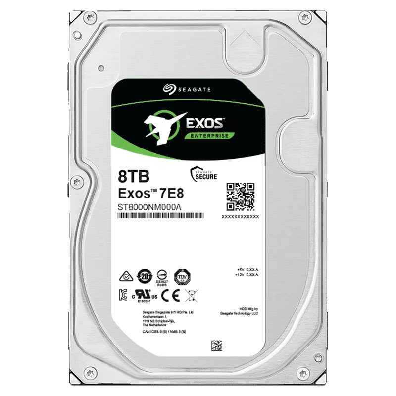 Seagate Exos 7E8 8TB 7200RPM SATA 6.0GB/s 256MB 3.5" Hard Drive - ST8000NM000A