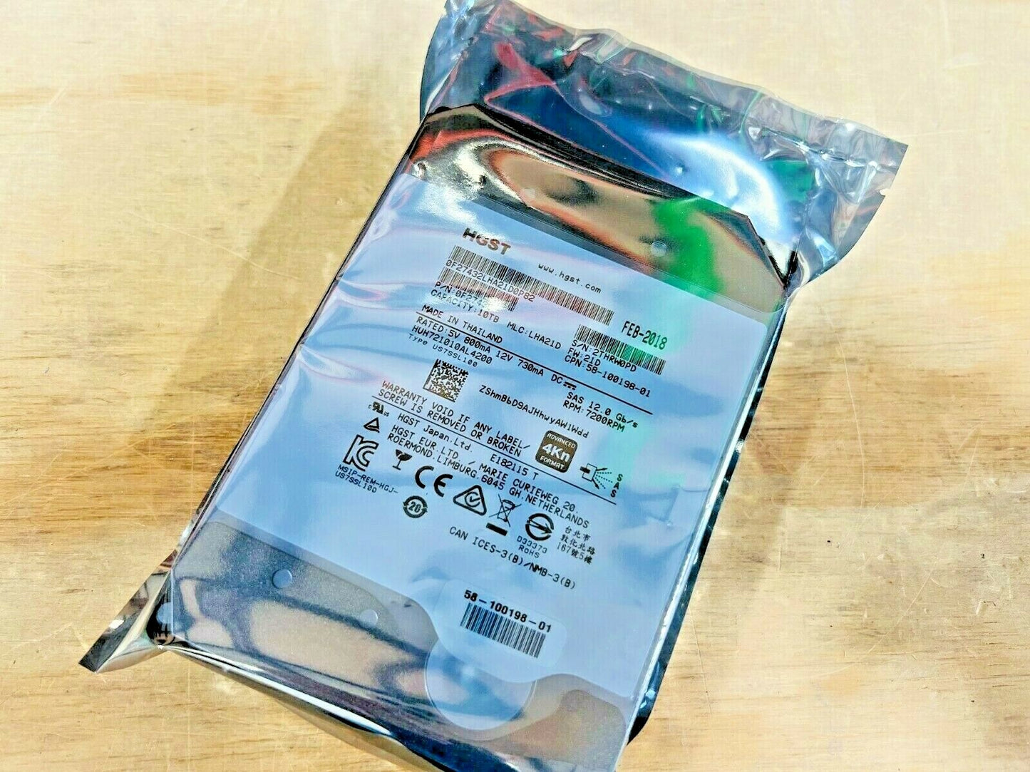 HUH721010AL4200/42C0 HGST Ultrastar He10 10TB 7200RPM SAS 12Gbps 256MB 2018