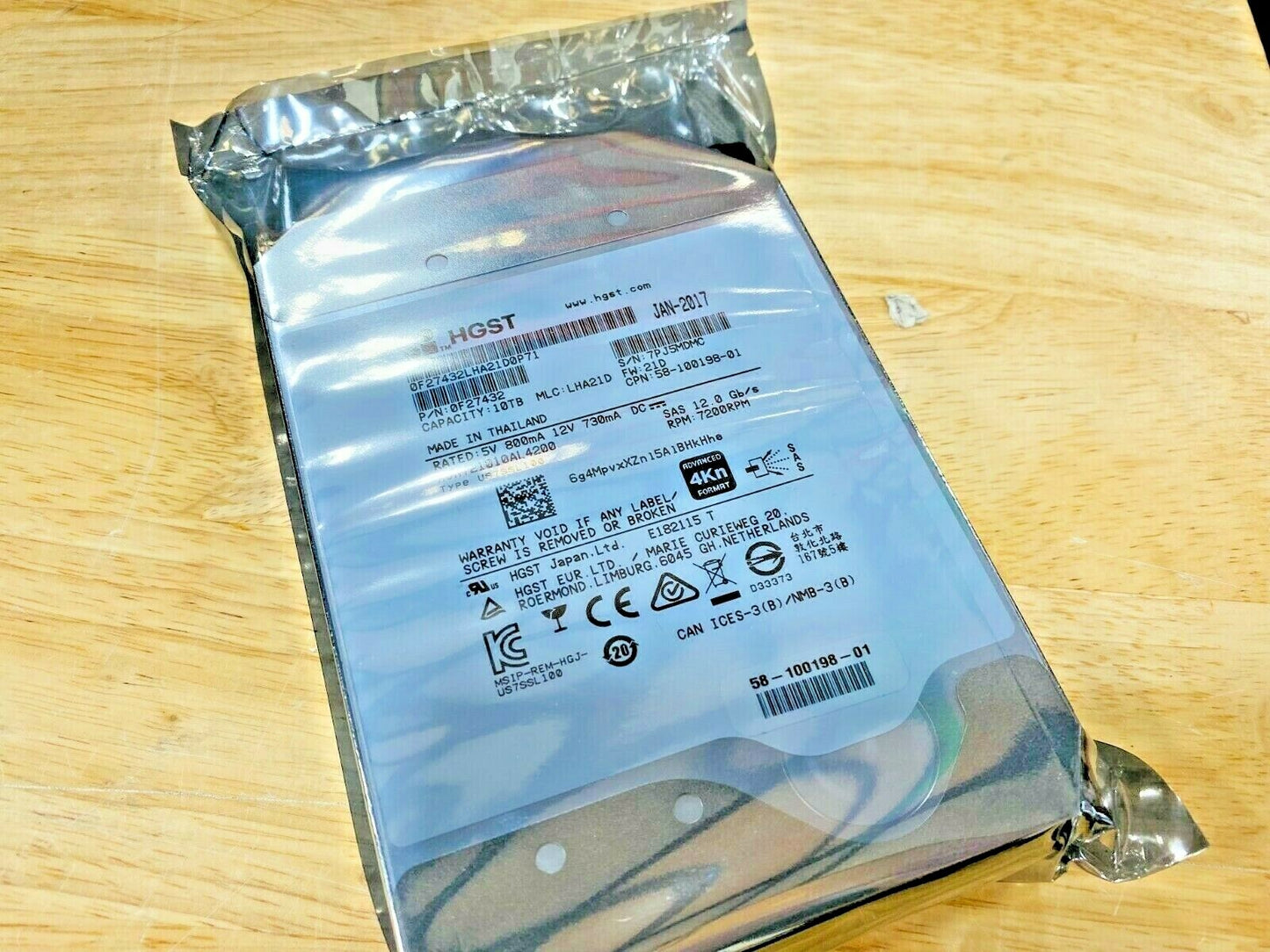 HUH721010AL4200/42C0 HGST Ultrastar He10 10TB 7200RPM SAS 12Gbps 256MB 2018