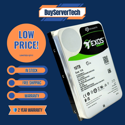Seagate Exos X1 ST16000NM001G 16TB 7200RPM SATA 6Gb/s 256MB  3.5" HDD + 2Yr Warr