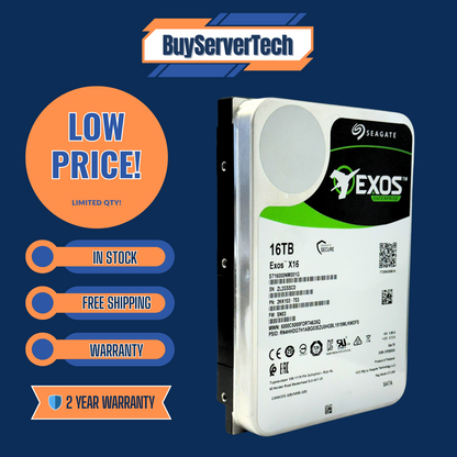 Seagate Exos X1 ST16000NM001G 16TB 7200RPM SATA 6Gb/s 256MB  3.5" HDD + 2Yr Warr