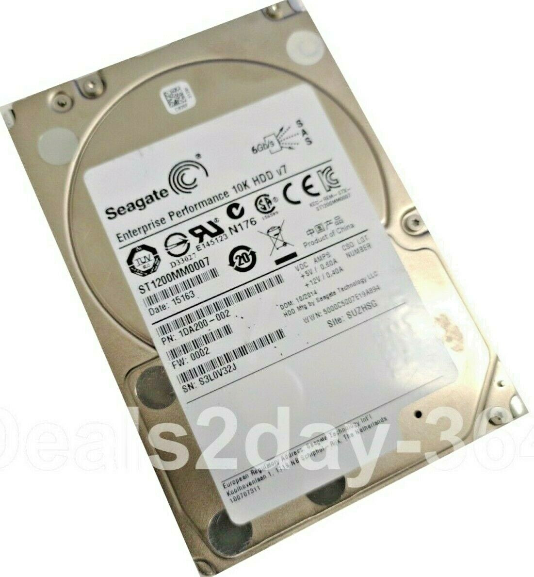 SEAGATE ST1200MM0007 1.2TB 10K 6G 2.5" SFF SAS DRIVE not for laptops or ps4