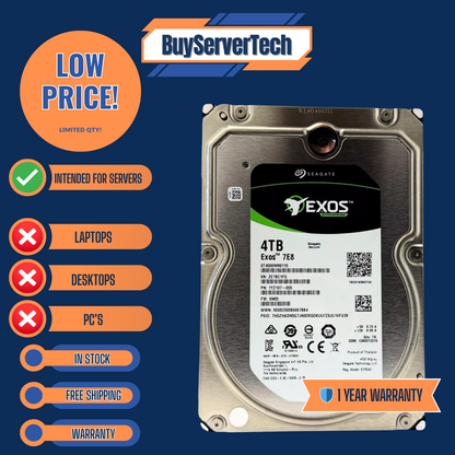 Seagate ST4000NM0115 Enterprise Capacity 3.5'' HDD 4TB 7200 RPM 512e SAS Drive