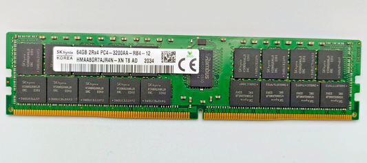 HMAA8GR7AJR4N-XN HYNIX 64GB (1X64GB) 2RX4 PC4-3200AA DDR4-3200MHz ECC RDIMM Cl