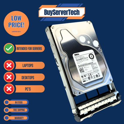 Dell 4TB 7.2K 6G 3.5" SAS HDD 12GYY 012GYY MG03SCA40 w/ Caddy - Enterprise Drive