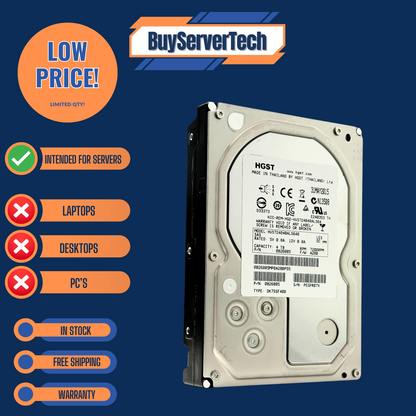 HGST HUS724040ALS640 4TB 7.2K 6Gb/s SAS 3.5" HDD | 0B26885 | Ultrastar 1 Yr Warr