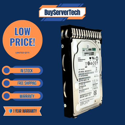 HP 832510-001 1TB 7.2K SATA 6Gb/s 2.5" HDD DL360 DL380 G8 G9 G10 Servers | 1YR