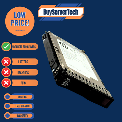 HP 652605-B21 146GB 15K SAS 6Gbps 2.5" HDD G8 G9 Enterprise 653950-001 | 0HRS