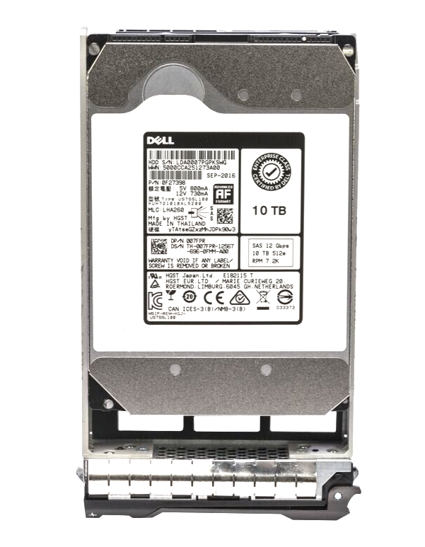 DELL 07FPR 10TB 7.2K 3.5' NL SAS 12GBS HDD
