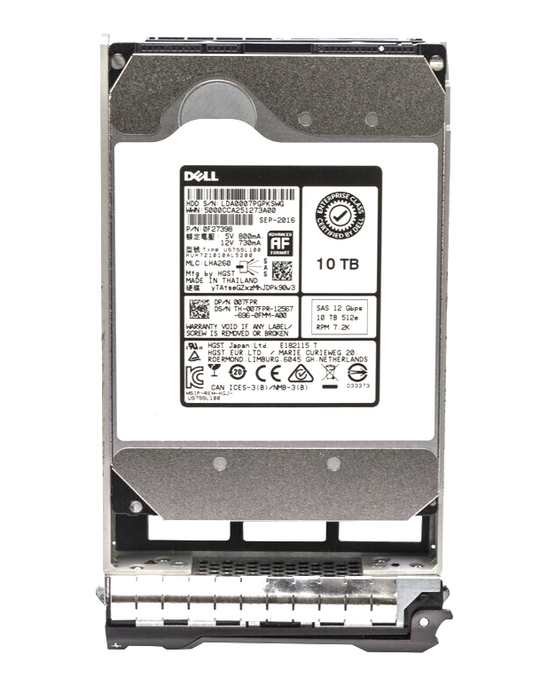DELL 07FPR 10TB 7.2K 3.5' NL SAS 12GBS HDD