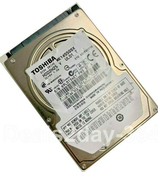  TOSHIBA MK1655GSX 160GB 5400RPM 3Gb/s 2.5" SATA Hard Drive laptop