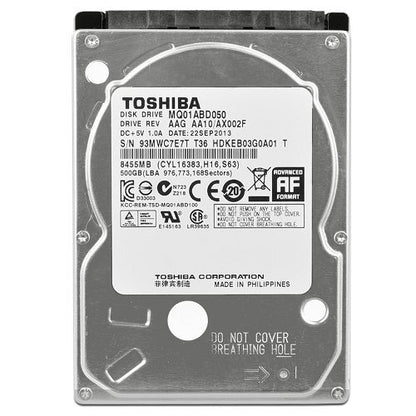 TOSHIBA MQ01ABD050 500GB 5400RPM 8MB Cache 2.5" SATA 3Gb/s Internal Hard Drive