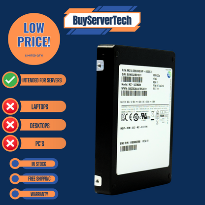 Samsung MZ-ILS960N PM1633a 960GB SAS 12Gbps 2.5" SSD | TLC | SFF | 2YR Warranty