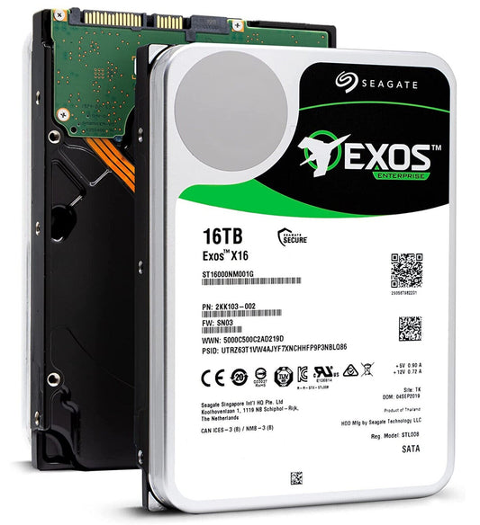 Seagate 16TB Exos X16 SATA 6Gb/s 7200RPM 3.5" Enterprise HDD √¢‚Ç¨‚Äù ST16000NM001G