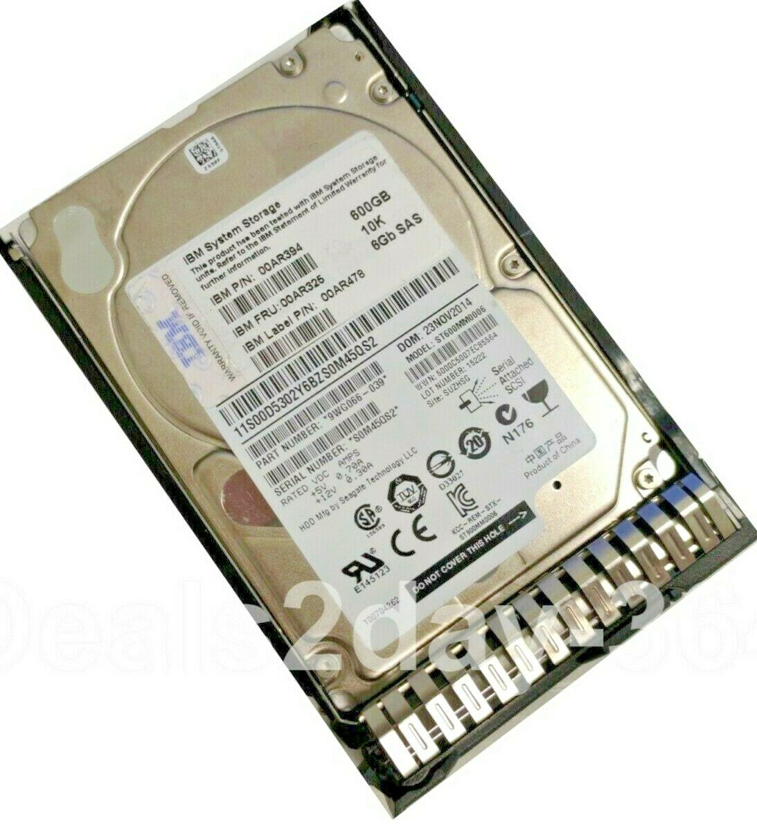 IBM 00AR394  600GB 10K HARD DRIVE  2.5INCH SAS   w/ Caddy tray not for laptop 