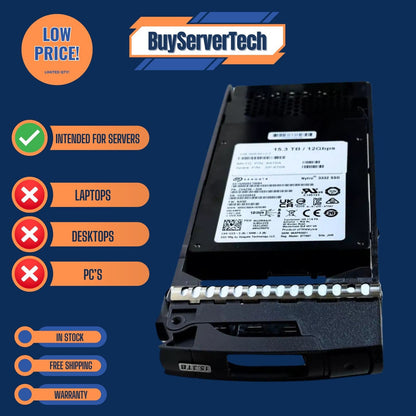 NetApp 15.36TB 2.5" SAS SSD 12Gbps X670A SP-670A Nytro 3332 Hot Swap + 1 Year Wa