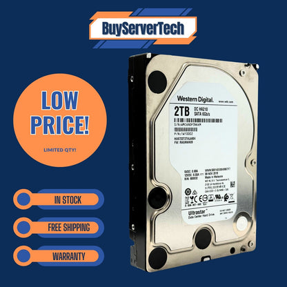 WD Ultrastar DC HA210 2TB 7200RPM SATA 6Gb/s 3.5" HDD HUS722T2TALA604 Hard Drive