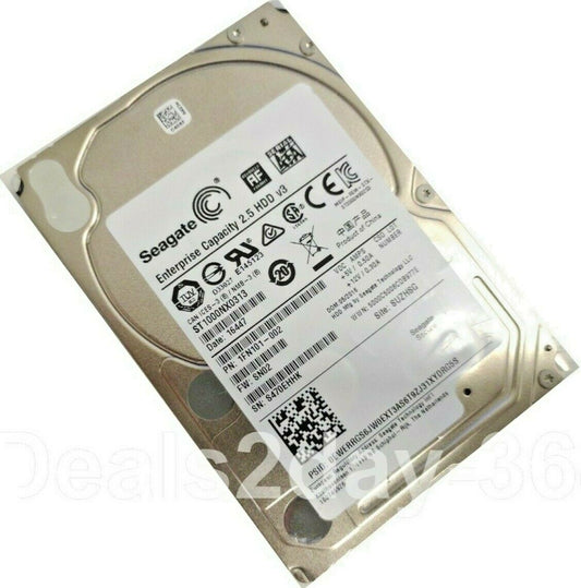 Seagate ST1000NX0313 1TB 1000GB 6GBPS SATA 2.5" 7.2K Server 128MB Hard Drive
