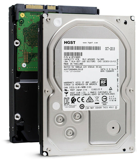 HUS726040ALE610 HGST ULTRASTAR 4TB 7.2K 6G LFF 128MB Cace 3.5" SATA Hard Drive