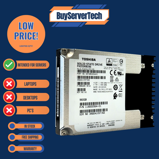 Toshiba PX05SRB096 960GB 2.5" SAS 12Gb/s SSD PLP Read Intensive MLC | Grade A